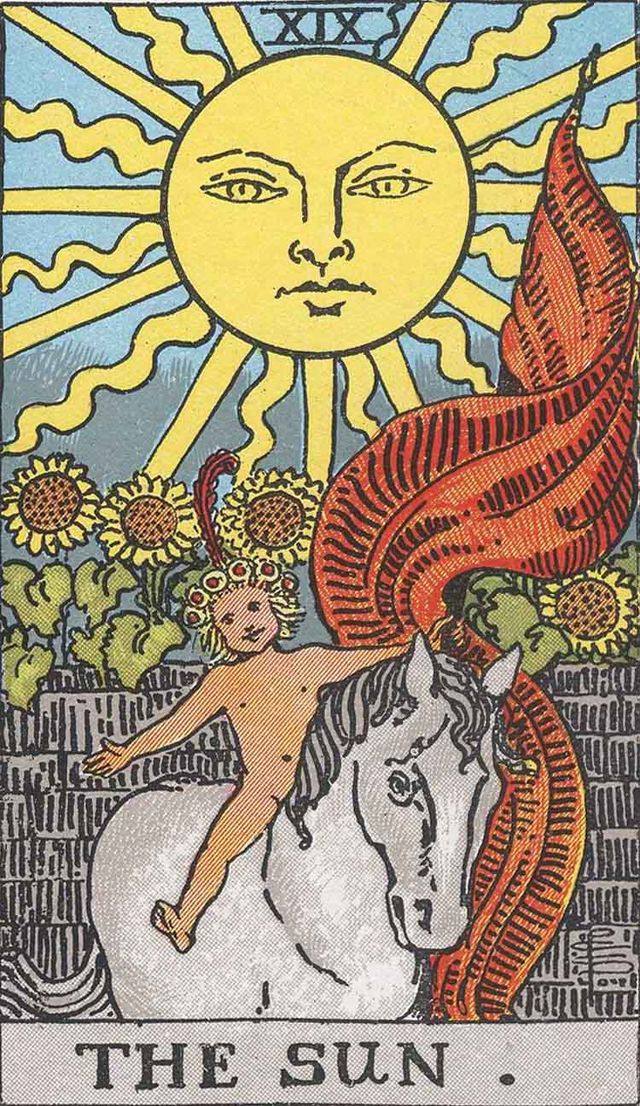 The Sun is a well known tarot card, and a positive sign wherever it lands. As soon as you see it drawn, you should feel ... - RWS_Tarot_19_Sun
