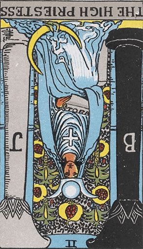 The High Priestess Reversed Tarot Card Meaninigs