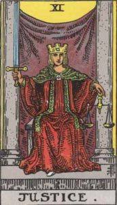 Justice Tarot card 