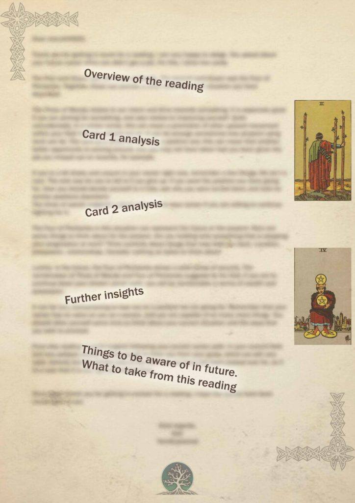 tarot card report